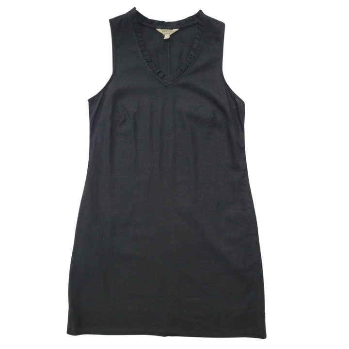 Briggs - Linen Blend Dress with Ruffles and V-Neck