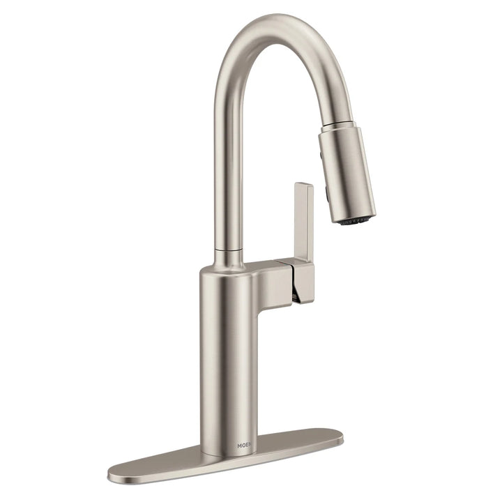 Moen - Robinet de cuisine à poignée unique et douchette extractible Nilain