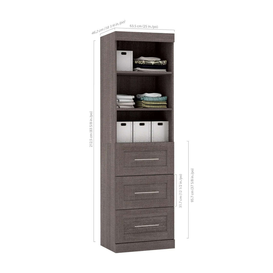 Bestar Boutique Closet Organizer with Drawers