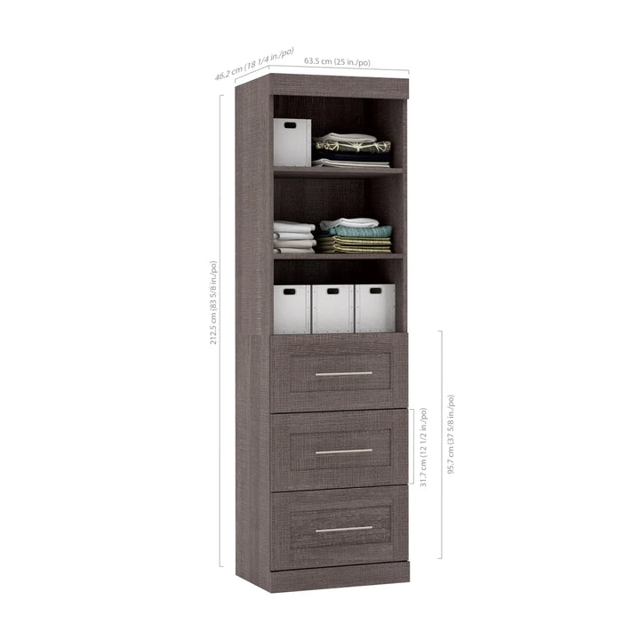 Bestar Boutique Closet Organizer with Drawers