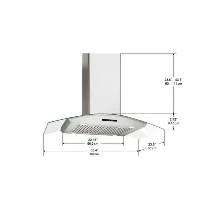 Ancona - IGCE636 Stainless Steel Island Range Hood