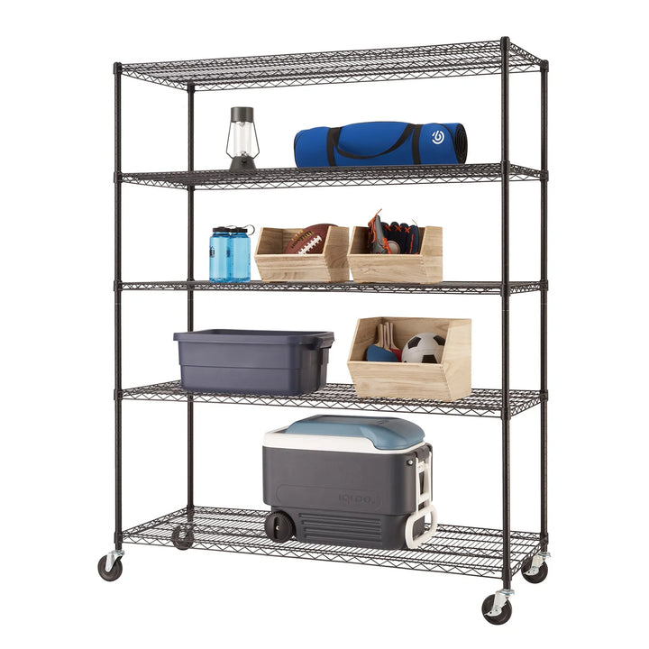 Trinity Basics – Étagère grillagée à 5 tablettes de 60 po