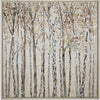 Silvery Birch Winter Forest Framed Wall Art