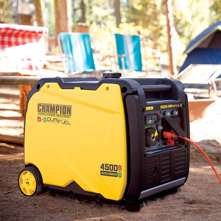 Champion - 4,500-Watt DUAL FUEL Generator with Electric Start