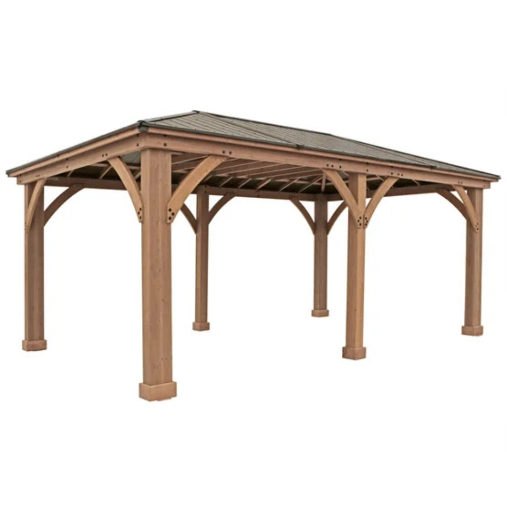 Yardistry - Pavillon de jardin 12 pi × 20 pi à toit en aluminium