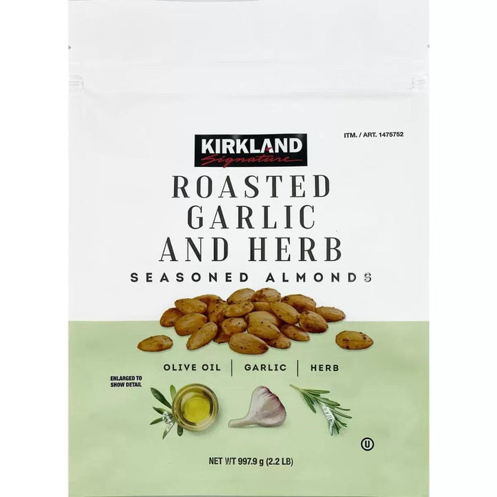 Kirkland Signature - Amandes grillées à l'ail et aux fines herbes