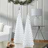 2-Piece LED Glass Christmas Tree Set