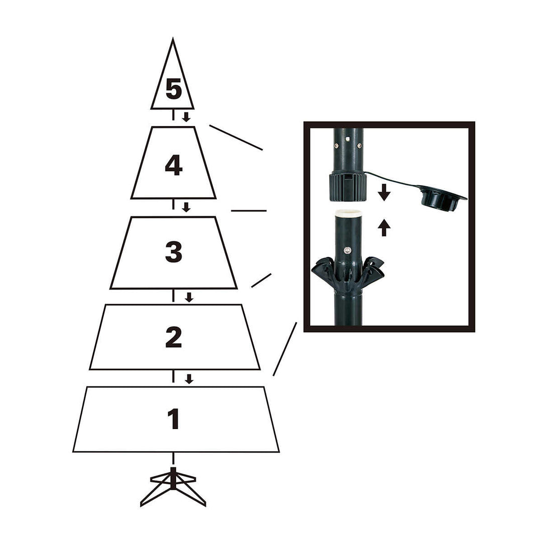 Aspen EZ Connect Pre-Lit Artificial Christmas Tree