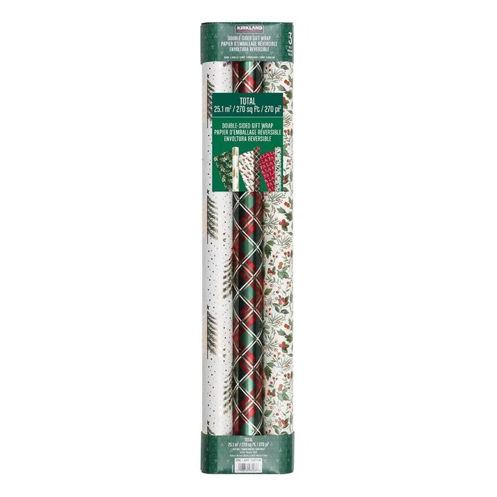 Kirkland Signature Double-Sided Gift Wrap - 3-Pack