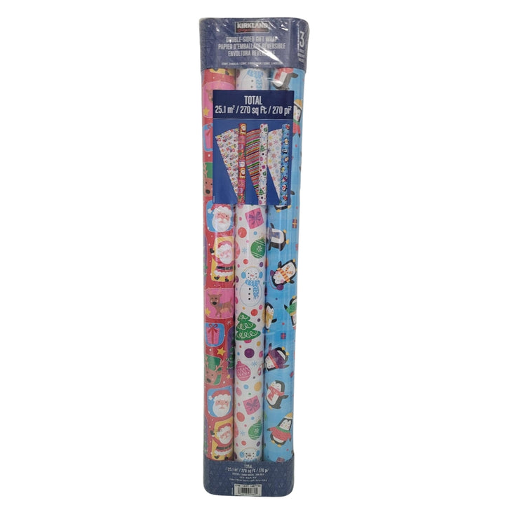 Kirkland Signature Double-Sided Gift Wrap - 3-Pack
