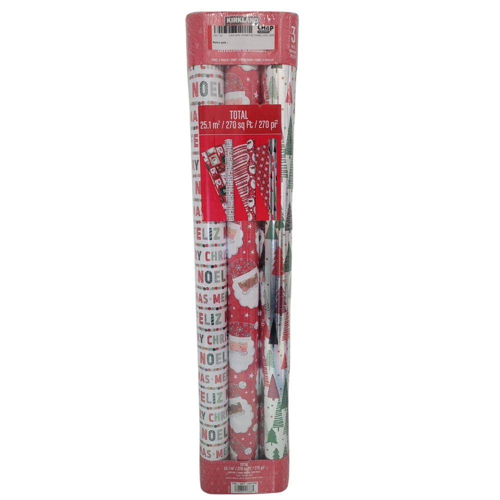 Kirkland Signature Double-Sided Gift Wrap - 3-Pack