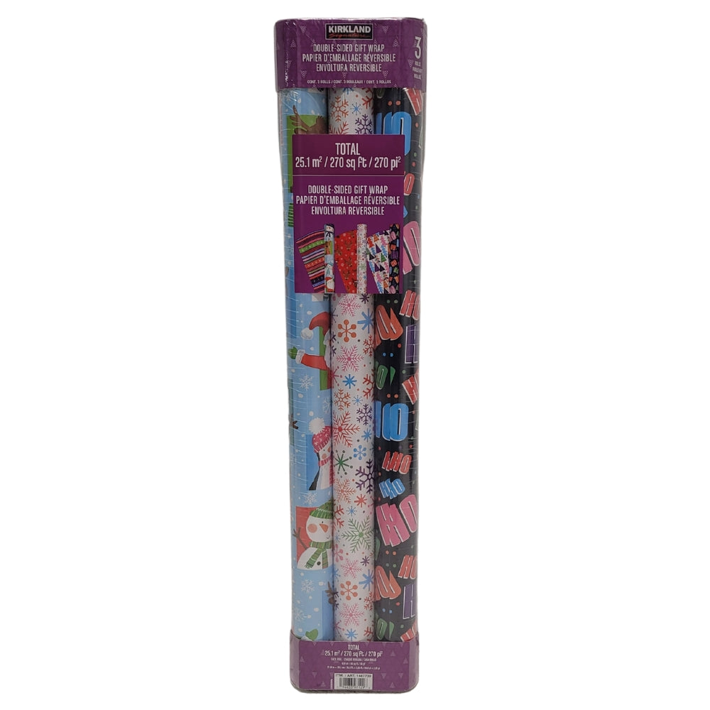 Kirkland Signature Double-Sided Gift Wrap - 3-Pack