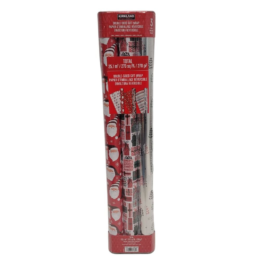 Kirkland Signature Double-Sided Gift Wrap - 3-Pack