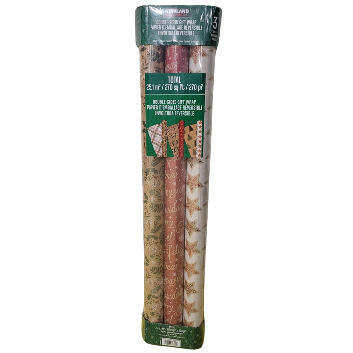 Kirkland Signature Double-Sided Gift Wrap - 3-Pack