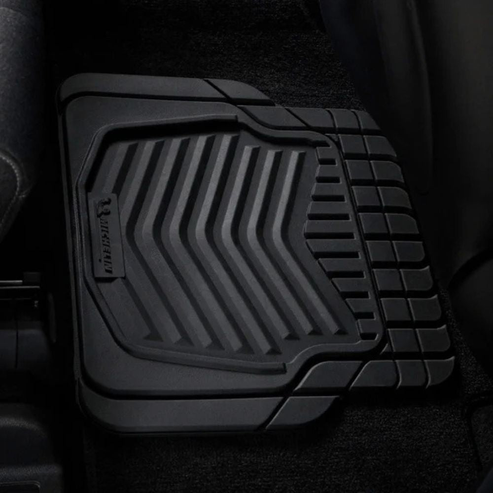 Michelin - Tapis de voiture recyclé, 4 pièces, noir