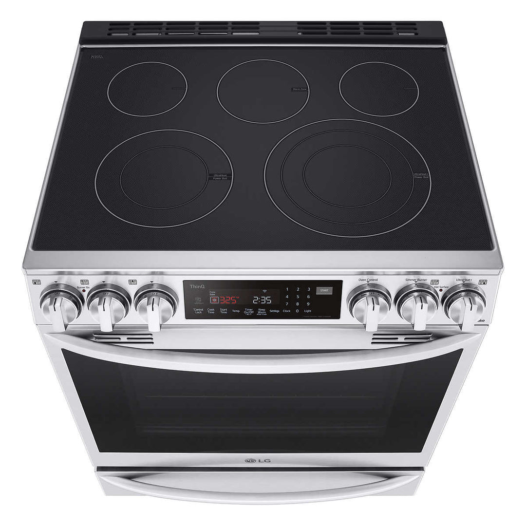 LG - 6.3 Cu. Ft. Range, Stainless Steel, Smart Wi-Fi - AirFry 