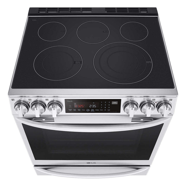 LG - 6.3 Cu. Ft. Range, Stainless Steel, Smart Wi-Fi - AirFry 