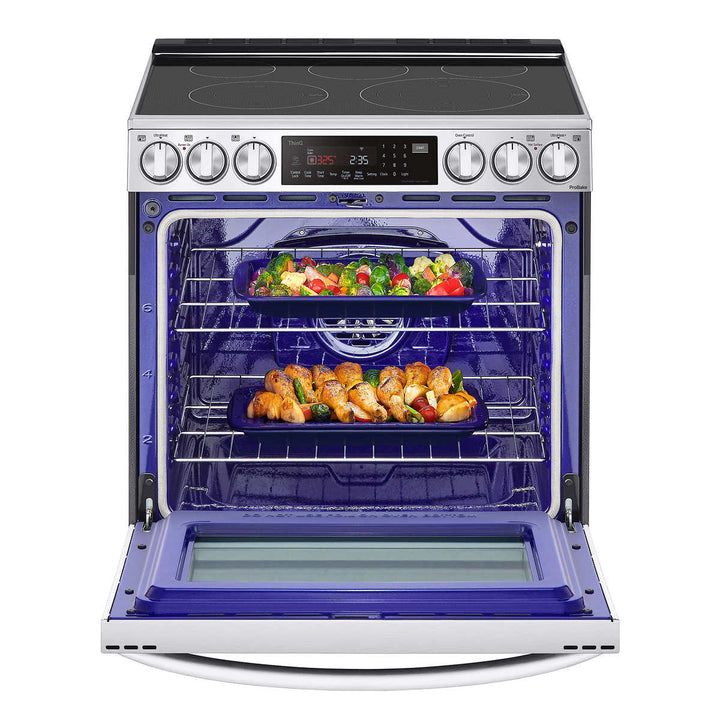 LG - 6.3 Cu. Ft. Range, Stainless Steel, Smart Wi-Fi - AirFry 
