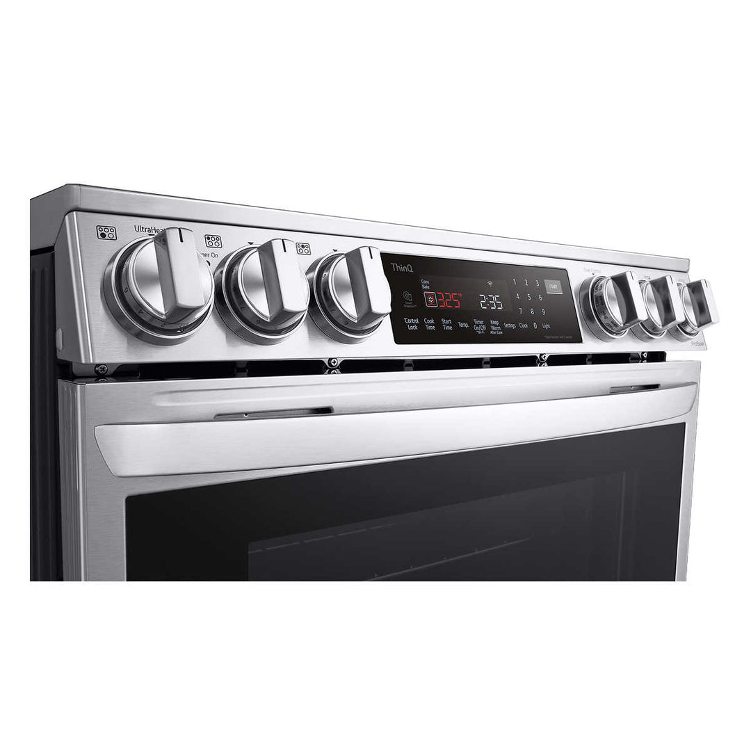 LG - 6.3 Cu. Ft. Range, Stainless Steel, Smart Wi-Fi - AirFry 