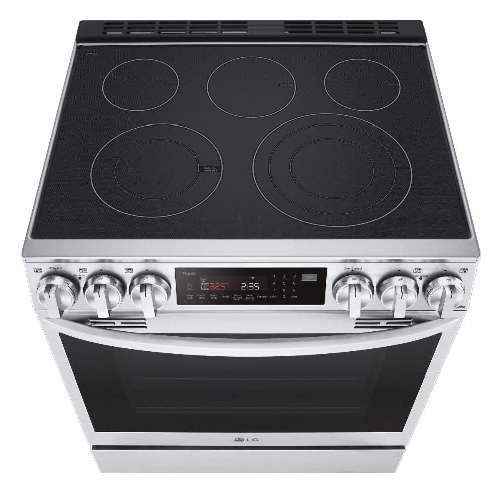 LG - Smart Electric Range with Air Fryer