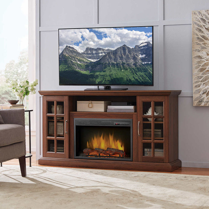 Muskoka - Foyer électrique multimédia Laurentian de 149,9 cm (59 po), noyer bruni