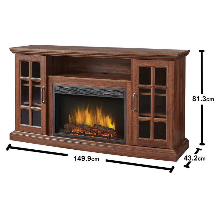 Muskoka - Foyer électrique multimédia Laurentian de 149,9 cm (59 po), noyer bruni
