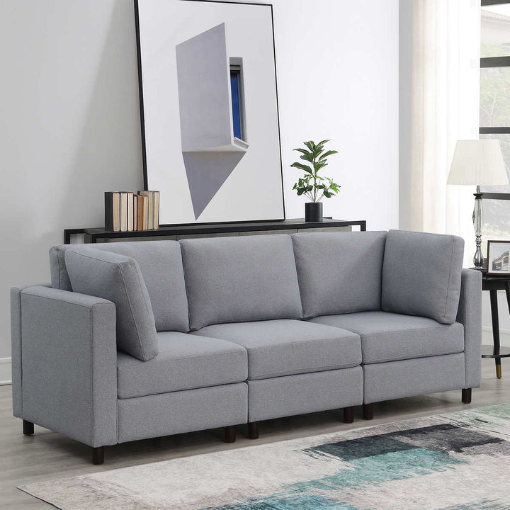 Ontai - Ensemble sofa modulaire moderne 3 pièces