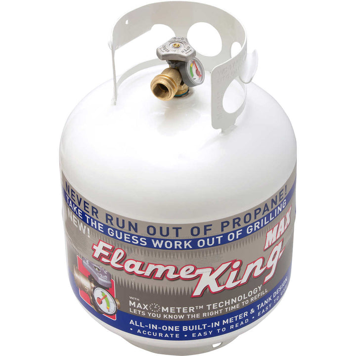 Flame King Max - Empty Steel Propane Cylinder with OPD Valve and Amp