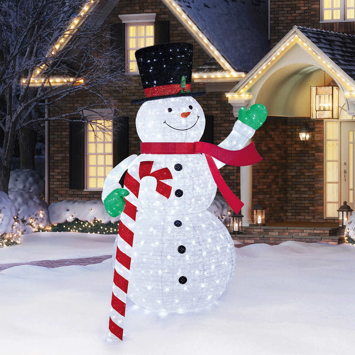 Collapsible LED Sparkling Snowman 2.74 m (9 ft)