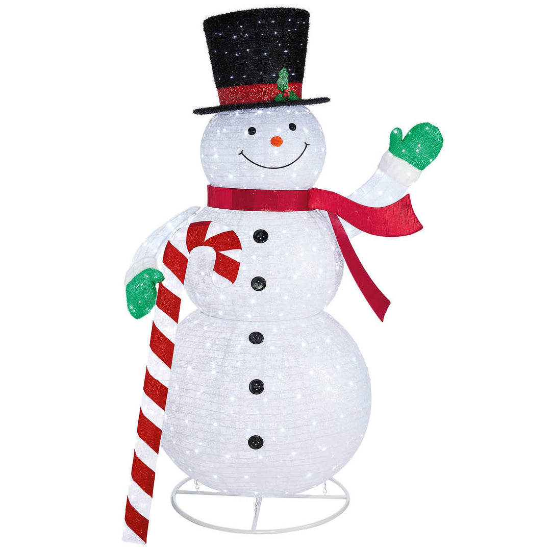 Collapsible LED Sparkling Snowman 2.74 m (9 ft)