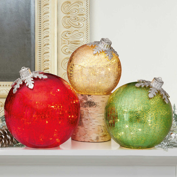 3-Piece Glass Ornement Set