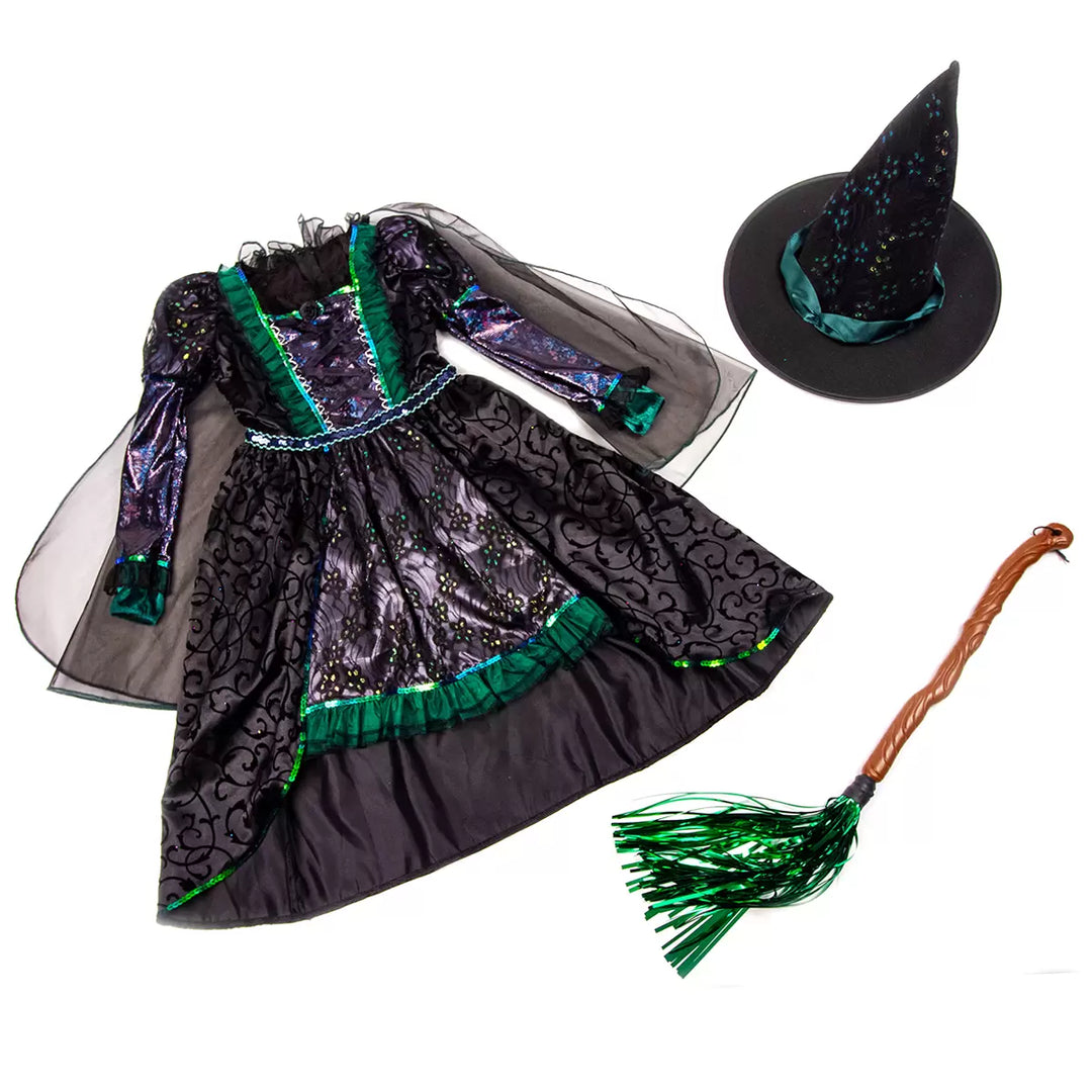 Teetot - Costume de princesse, jolie sorcière verte