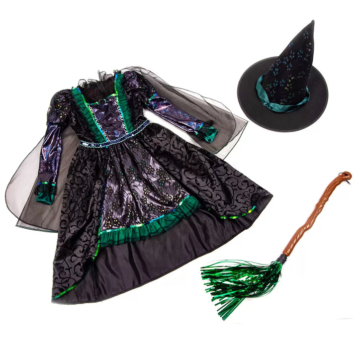 Teetot - Costume de princesse, jolie sorcière verte