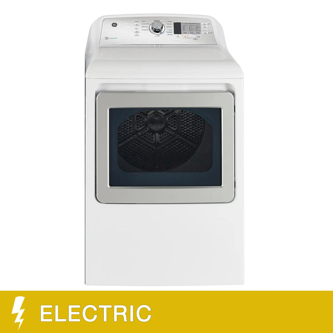 GE - 7.4 cu ft Electric Dryer with SaniFresh Cycle