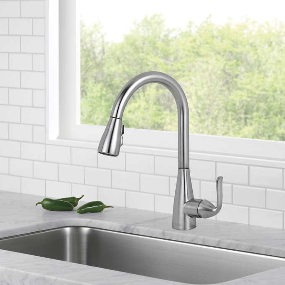 Delta - Robinet de cuisine rétractable à poignée unique Grenville