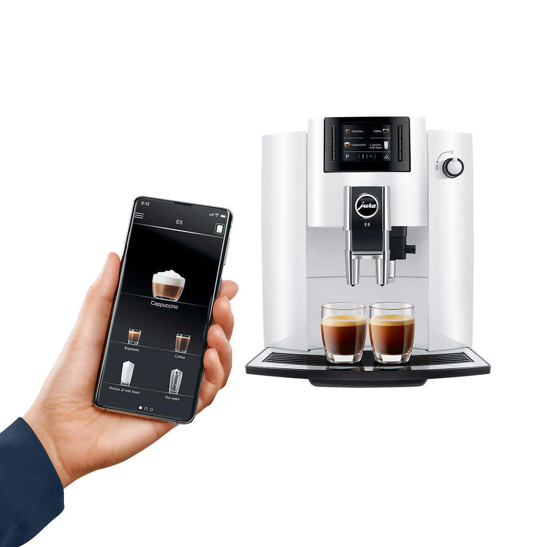 Jura - E6 Coffee Machine, Piano White