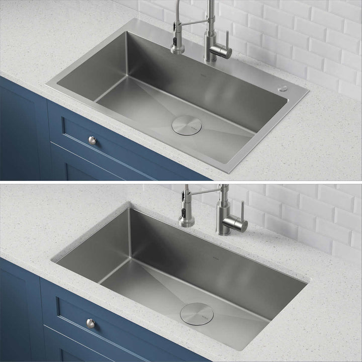 KRAUS Double Bowl Stainless Steel Kitchen Sink with Accessories