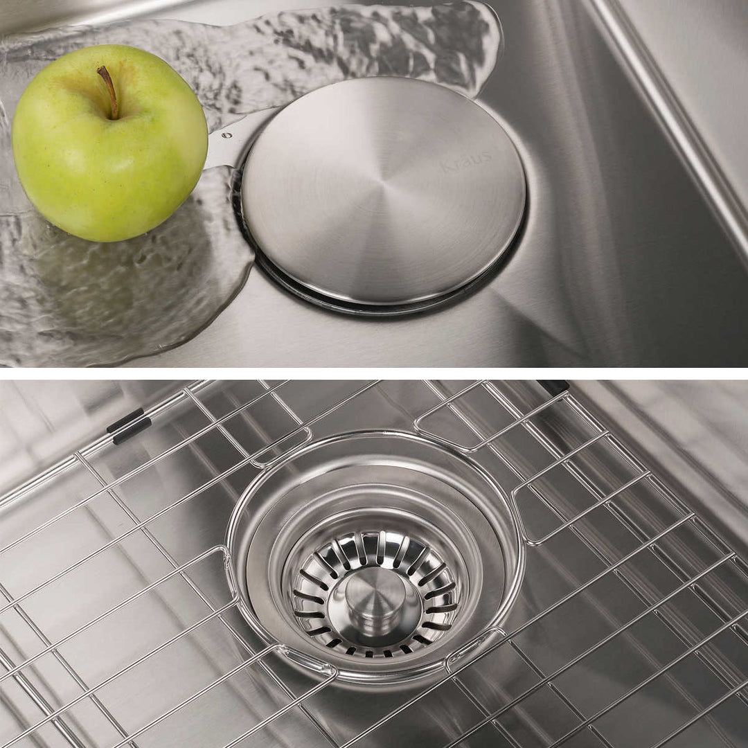 KRAUS Double Bowl Stainless Steel Kitchen Sink with Accessories