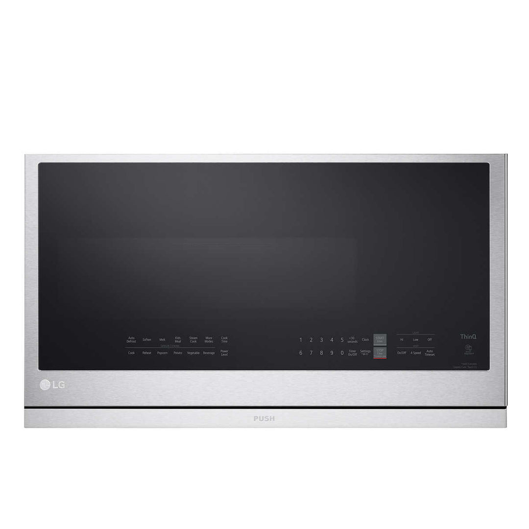 LG - Smart microwave with integrated hood 2.1 cu ft
