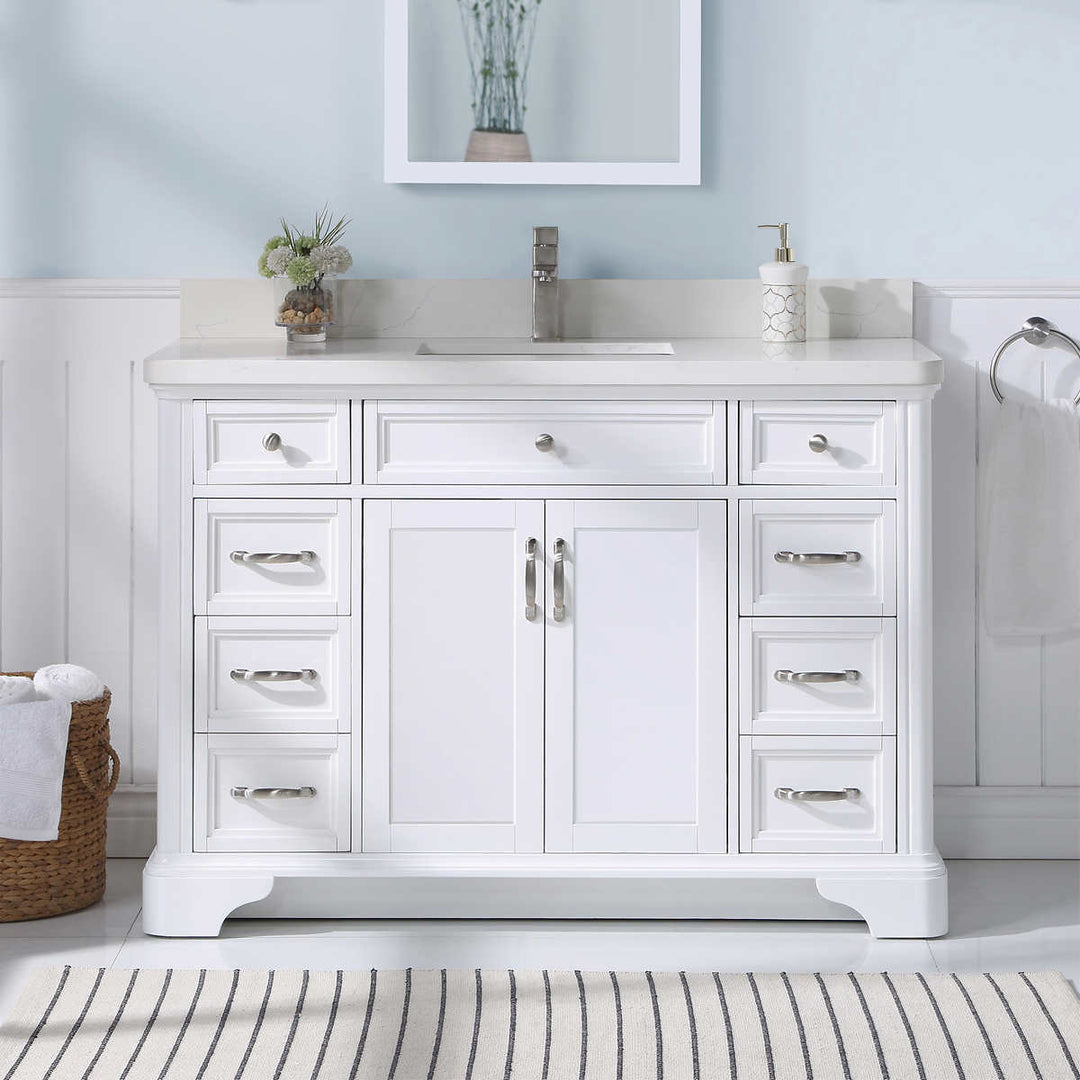 Northridge Home - Augusta 48 in Louvered Vanity with Reversible Doors