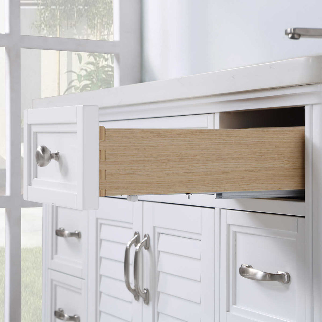 Northridge Home - Augusta 48 in Louvered Vanity with Reversible Doors
