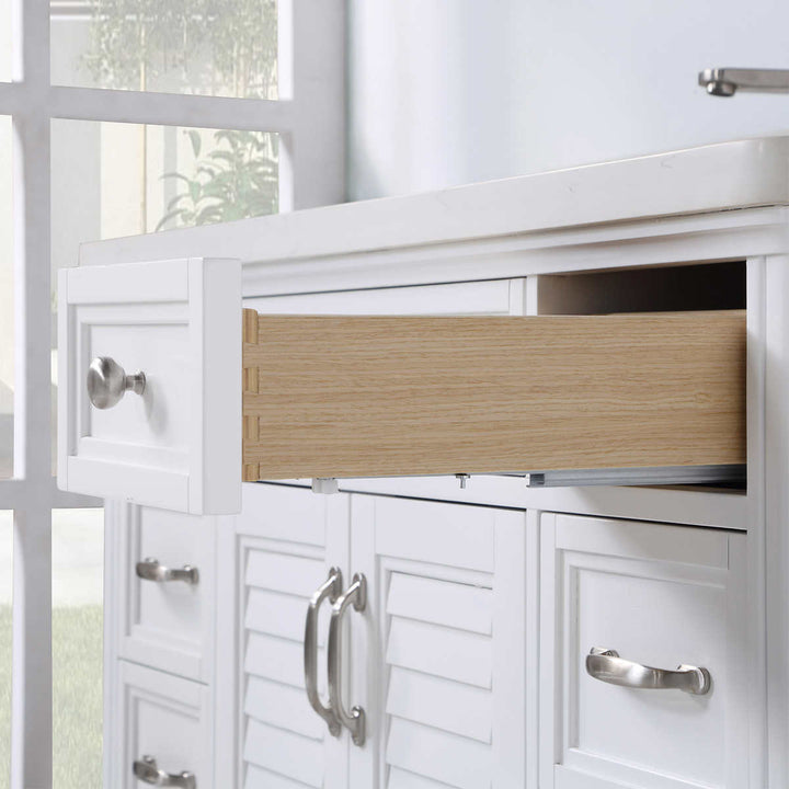 Northridge Home - Augusta 48 in Louvered Vanity with Reversible Doors