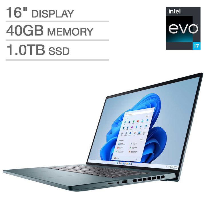 Dell - Ordinateur portable Inspiron 16" - Intel Evo - Intel Core i7-12700H de 12e gé - Win 11