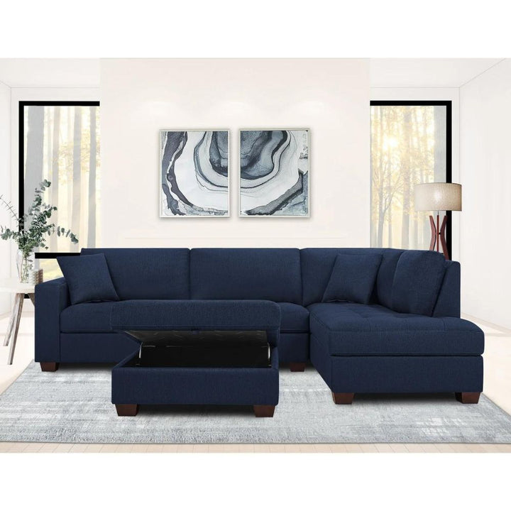 Thomasville - Sectional with Storage Ottoman