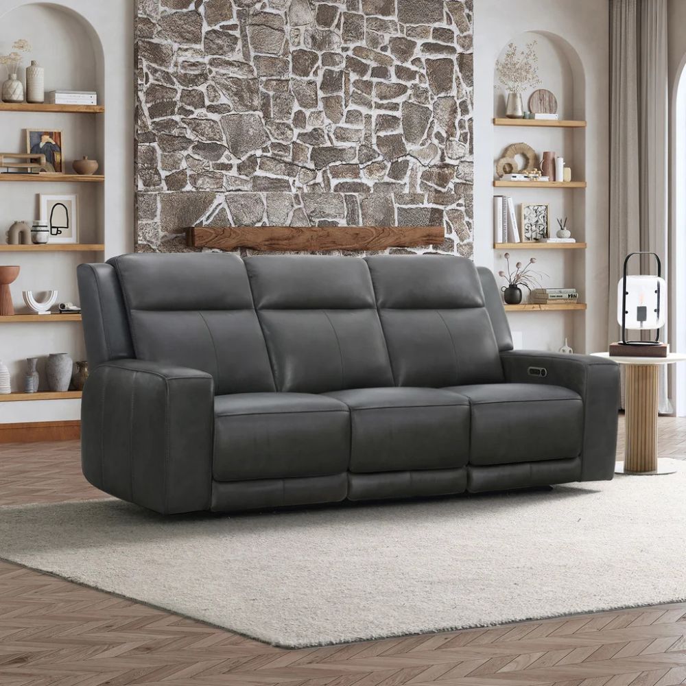 Simon Li Wren - Sofa en cuir pleine fleur avec inclinaison électrique