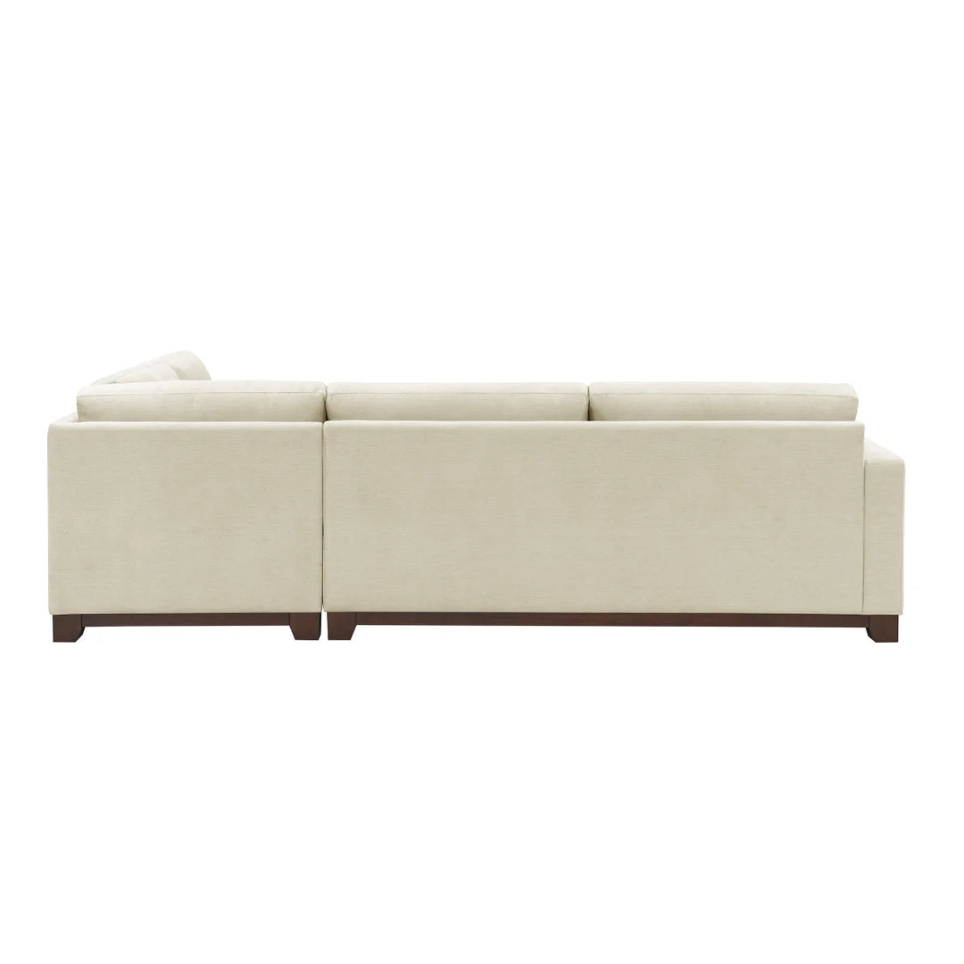Thomasville - Sectionnel en tissu 3 pièces avec pouf de rangement