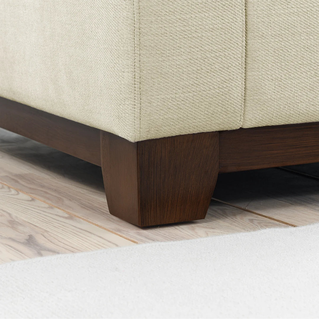 Thomasville - Sectionnel en tissu 3 pièces avec pouf de rangement