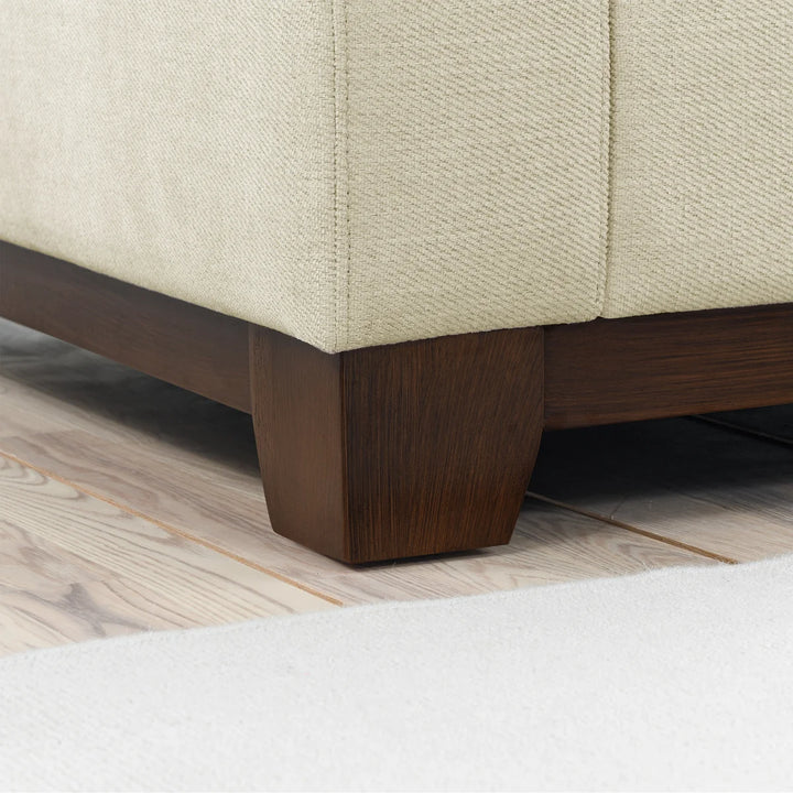 Thomasville - Sectionnel en tissu 3 pièces avec pouf de rangement
