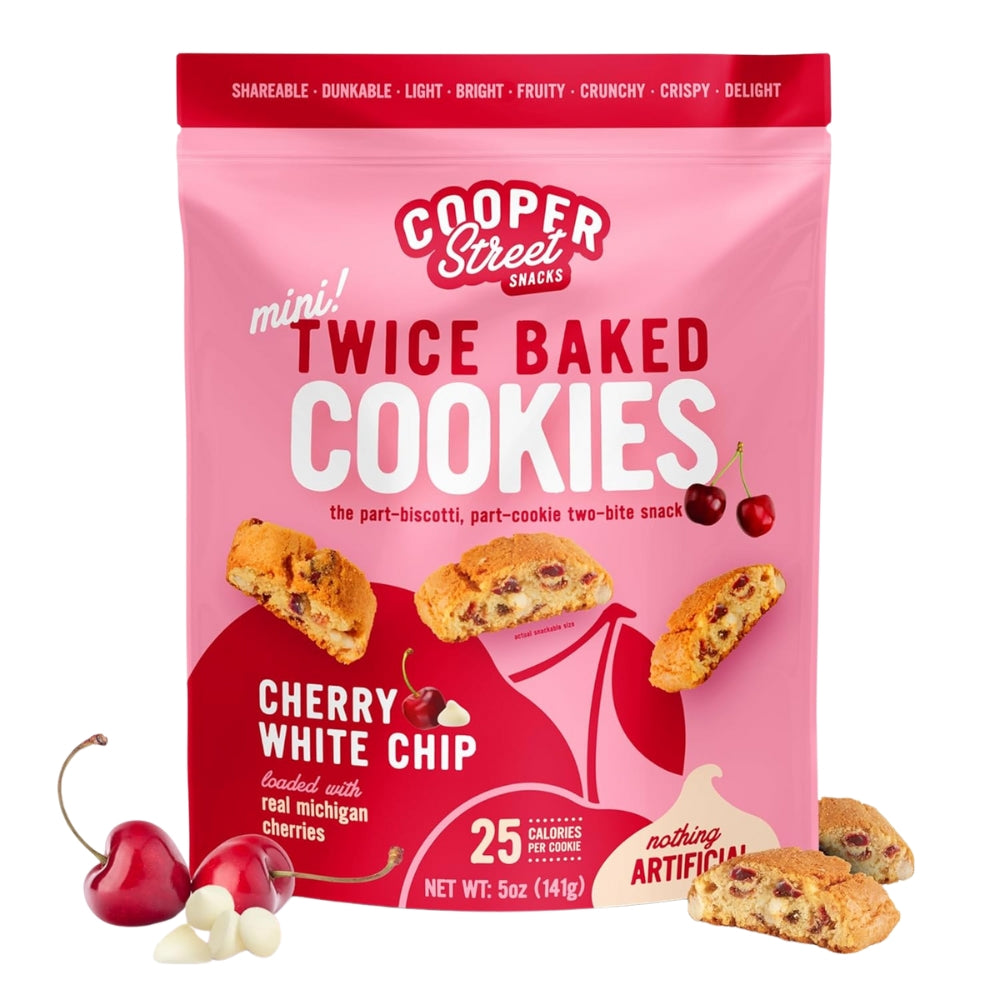 Cooper Street Mini Twice Baked Cookies - Cherry White Chip