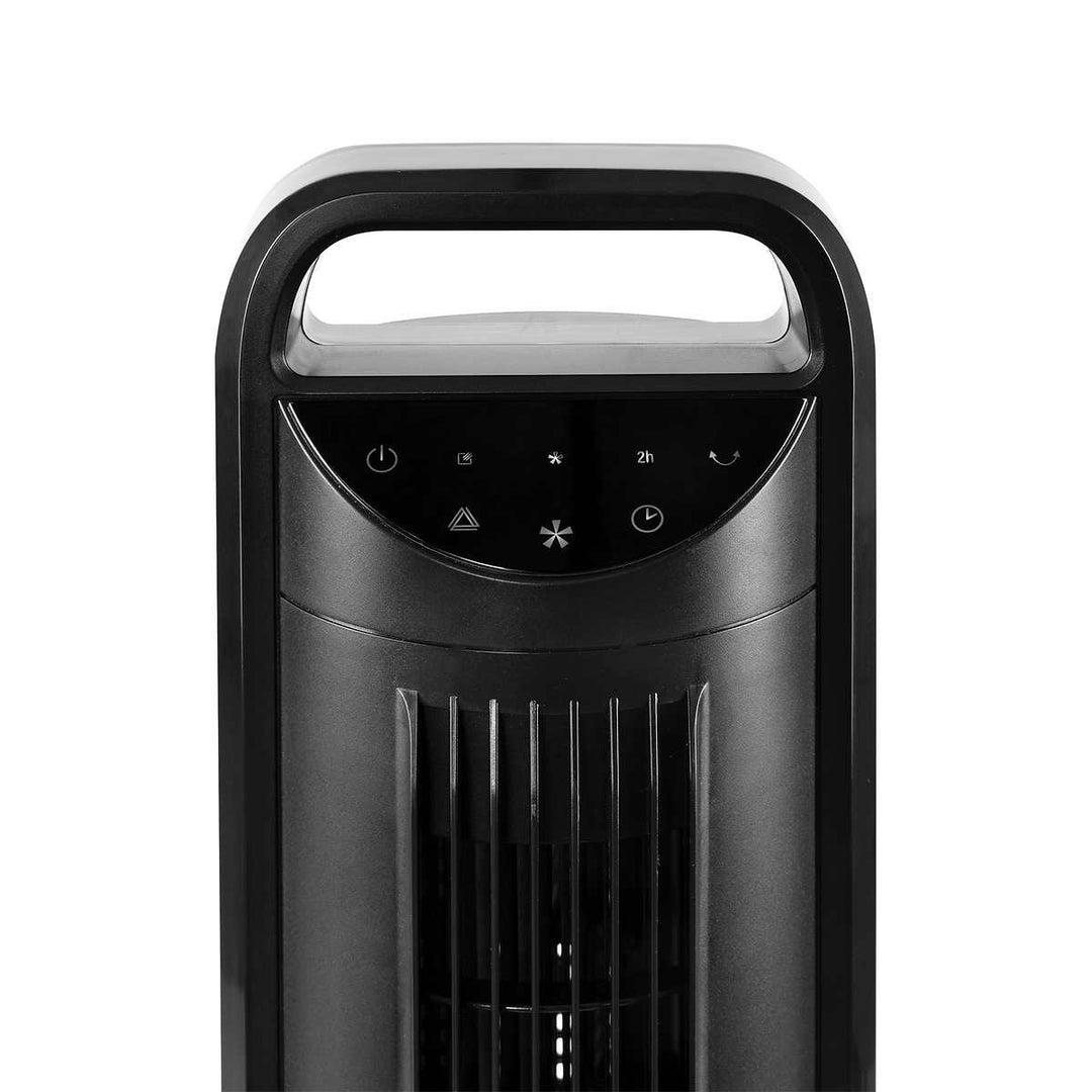 Seville - Ventilateur tour noir oscillant avec commandes tactiles